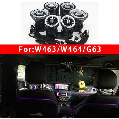 8/64Color Ambient light LED Vent For Mercedes Benz G-Class AMG W463 W464 G63 G550 G500 Turbine shape Air outlet Nozzle Refit