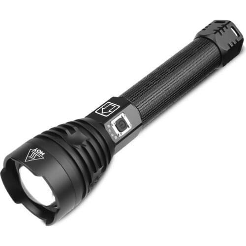 XHP90 LED Flashlight Zoom Super Bright USB Rechargeable Torch Waterproof LED Lamp Zoomable Camping Tactical Flash Light Tools