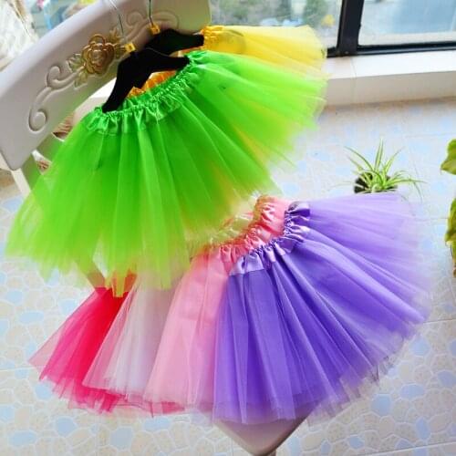 Baby Girl Candy Colors Tutu Skirt Children Kids Princess Girls Ballet Mesh Skirt Ball Gown Birthday Party Kawaii Dance Skirts