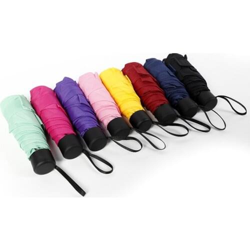 Mini Small Fashion Folding Umbrella Rain Women Gift Men Mini Pocket Parasol Girls Anti-UV Waterproof Portable Travel UMBRELLAS