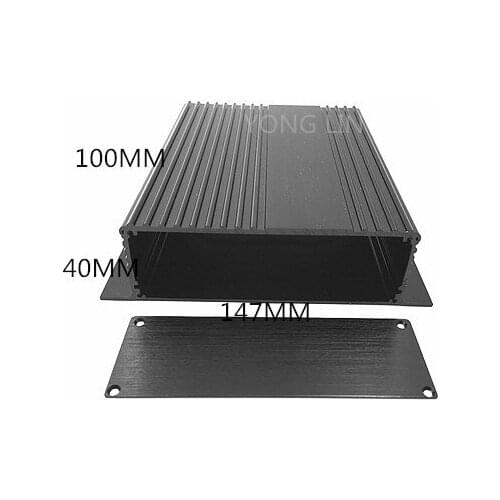 2pcs Aluminum box147*40-100mm/Controller aluminum alloy profile shell / driver aluminum shell/Automotive aluminum housing