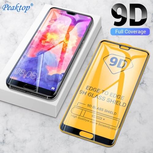 2pcs Peaktop 9D Protective screen protector for Huawei P20 P10 mate 20 10 lite Ultra thin Tempered Glass on for Honor 9 lite 8X