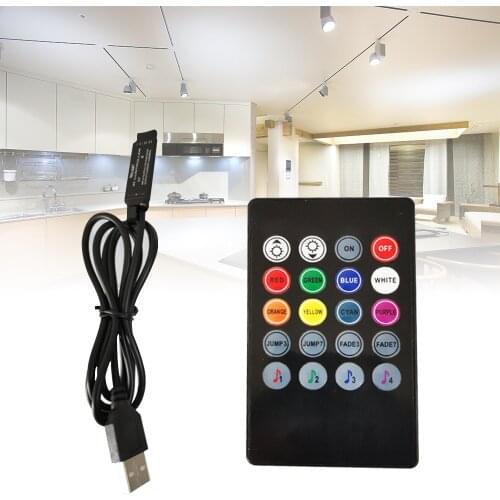 20 Keys 5V Mini Music IR Controller RGB LED Strip Controller Adjust Brightness for LED Strip Light Remote