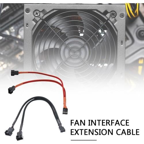4 Pin Y Splitter Cable 4 Pin PWM Female to 3/4 Pin Motherboard CPU Fan PC Case Fan Extension Adapter Cable Fan Cooling Accessory