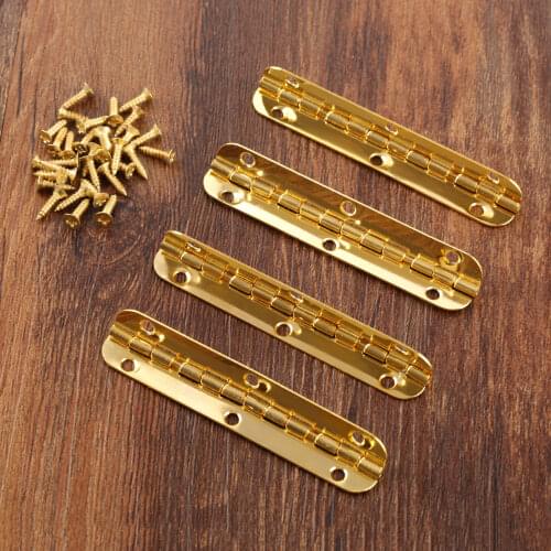 4pcs 65*15mm Door Cabinet Luggage Hinges Furniture Hardware Jewelry Chest Gift Wine Music Box Hinge