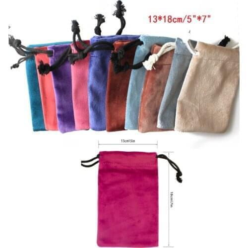 5pcs 13*18cm/5"*7" Drawstring Velvet Gift Bags Wedding Christmas Valentines Day Party Decoration Charms Jewelry Packaging
