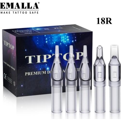 50PCS/Box Grey Disposable Short Tattoo Tips 18R Tattoo Tip For Tattoo Needles Permanent Makeup Tattoo Accessories Free Shipping