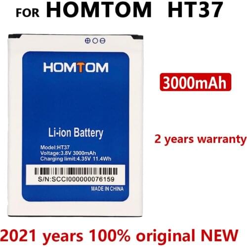 100% Original 3000mAh HT37 Phone Battery For HOMTOM HT37 / HT37 PRO Phone High Quality Batteries Bateria