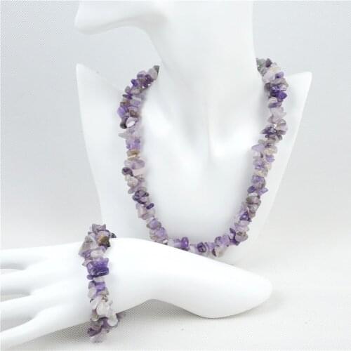 Bohemia Natural Stone Beads Bridal Jewelry Collares Handmade Chain Necklace Bracelet Jewelry Set For Women Girl Gift Accessories