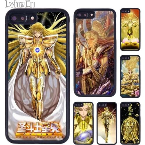 LvheCn Virgo Shaka Saint Seiya Phone Case For iPhone 5s SE 6s 7 8 Plus 11 12 Pro X XR XS Max Samsung galaxy S8 S9 S10 Plus Shell