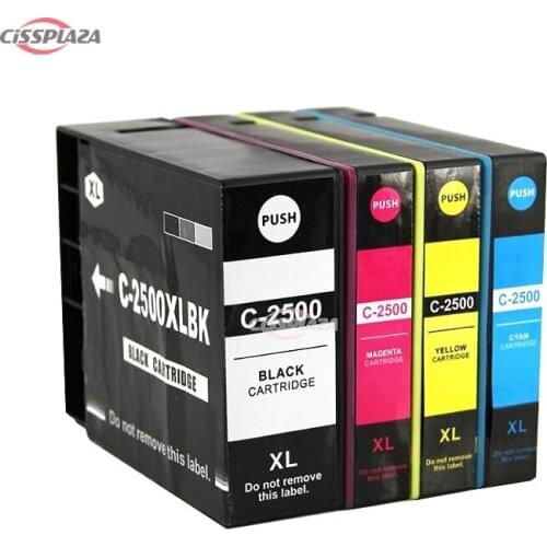 CISSPLAZA 8pcs C-2500 XL compatible ink cartridge for Canon MAXIFY iB4050 MB5050 5350 MB4050 MB5350 printer pgi2500 pgi-2500