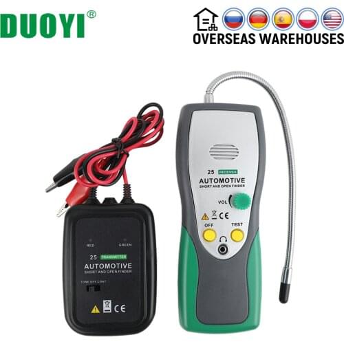 DUOYI DY25 Automotive Short Open Circuit locating Finder Tester Tracker Wire Tracing identification 6-24v for trucks PK EM415pro
