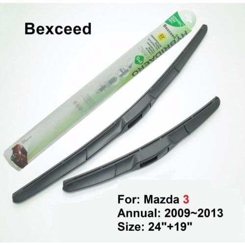24"+19" High quality bexceed of Car windshield hybrid wiper blade For Mazda 3 2009~2013