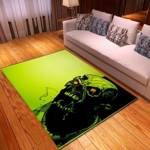 Personality Halloween 3D Skull Party Carpet Flannel Velvet Memory Foam Big Carpets For Mats Game Rugs Area Room Baby Play Living