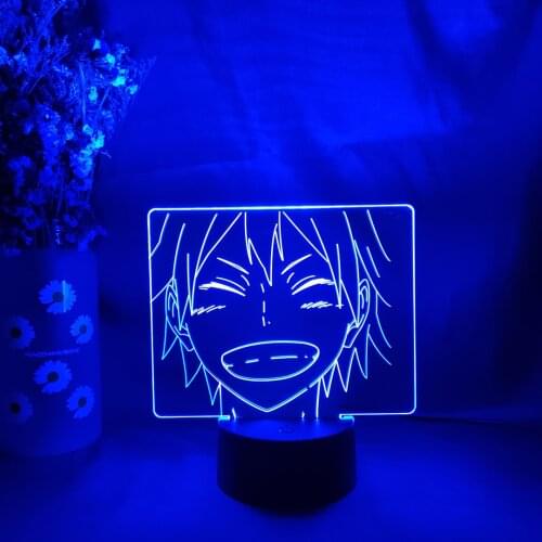 Cute Tadashi Yamaguchi Figure from Haikyuu 3D Anime Light Otaku Bedroom Decoration Night Lamp Desktop Upward Lighting Art Deco