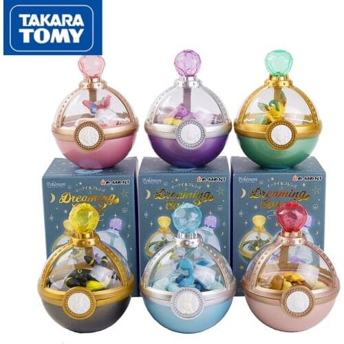 Pokemon Cute Anime Figures Blind Box Toys Set Sleeping Pikachu Eevee Monster Elf Ball Decoration Model Dolls Childrens Gifts