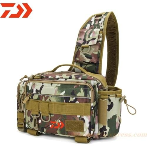 Dawa 2020 Multifunctional Waterproof Fishing Bag Waist Pack Outdoor Sports Fishing Lures Gear Storage Bag Single Crossbody Bags