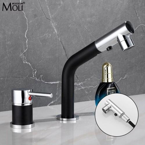 MOLIFAUCET Pull-out Bath Mixers With Shower Head