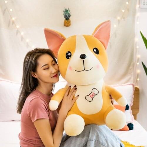 New soft Corgi Shiba Inu Dog Kawaii Plush Toys Cartoon Comic Anime Model Doll Stuffed Toy Christmas Birthday Gift For Children