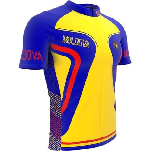 2021 new moldova mens full zipper bicycle short-sleeved cycling jersey
