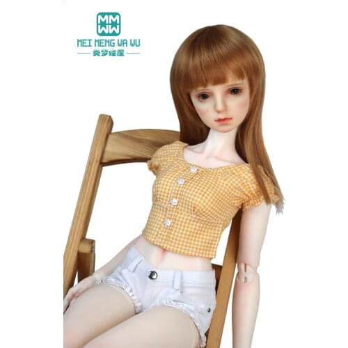 BJD Doll clothes 58-60cm 1/3 BJD SD Dolls toys Ball Jointed Doll Fashion plaid shirt Ripped jeans