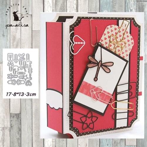 Panalisacraft Paper Clip Metal Cutting Dies for Scrapbooking Stencil Craft Album Embossing Handmade Card Make Die Cut 2020 New