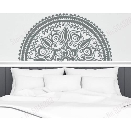 Half Mandala Wall Decal Half Mandala Decor Yoga Studio Decor Bohemian Bedroom Decor Wall Decal Mandala Yoga Wall Decal Yoga Z771