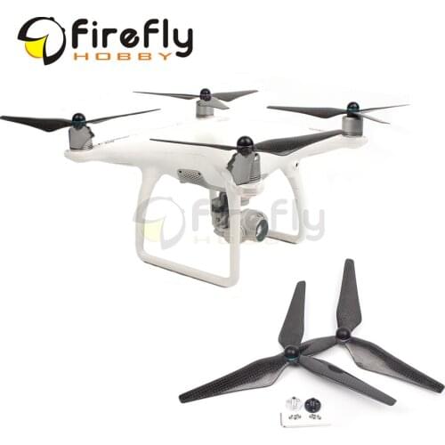 9450S Full Carbon Fiber Propellers 3-Blade Self-locking Props Including Propeller Mounts for DJI Phantom 4/ PRO/ ADVANCED
