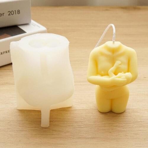 Mom Holding Baby Silicone Candle Mold Handmade Craft Casting Mould DIY Cakes Soaps Puddings Chocolates Molds
