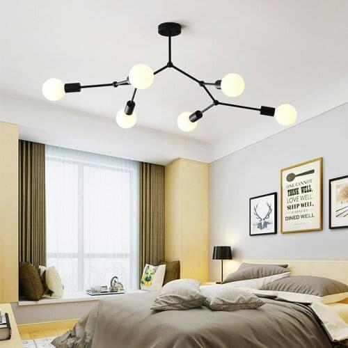 Nordic Metal LED Chandelier Lighting Modern Living Room Decor Pendant Lamp Kitchen Light Fixtures Home Decor Chandeliers Lamp