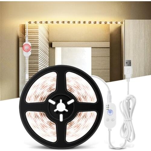 PIR Montion Sensor LED Night Light Under Cabinet Light DC5V Strip USB Charging Kitchen Lighting Cupboard Closet Bed Room Lamp