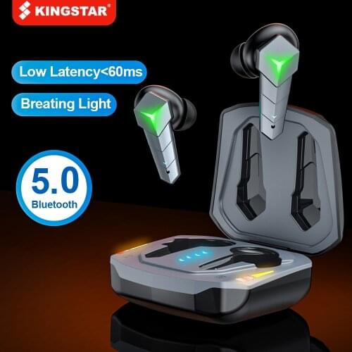 KINGSTAR TWS Gaming Headsets Wireless Bluetooth Earbuds with Mic LCD Super Bass Sound Positioning PUBG Gamer Winner Earphones