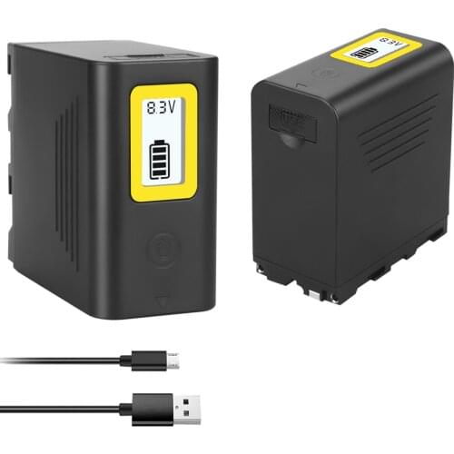 7800mAh USB output NP-F970 NP-F960 F960 F970 battery with LCD smart display Suitable for Sony F960 F550 F570 F750 F750 F770