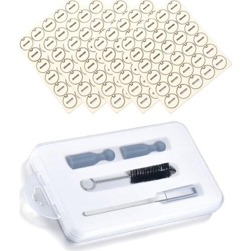 5 Pack Absorb Oil Gasket + 2 Silicone Plug + 1 Blade + 1 Brush Set For IQOS Heating Plate Cleaning Protector Clean Accessories