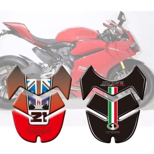 Motorcycle Tank Pad Protector Sticker 3D Tank Pad Fish Bone Sticker For Ducati Hypermotard 796 1100 07 - 12 Fish Bone Sticker