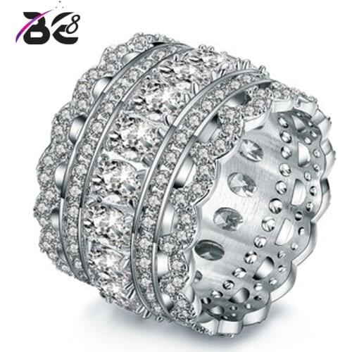 Be 8 Unique Design Hot Sale AAA CZ Ring Paved Austrian Zircon Fashion Women Ring Jewelry anillos mujer R109