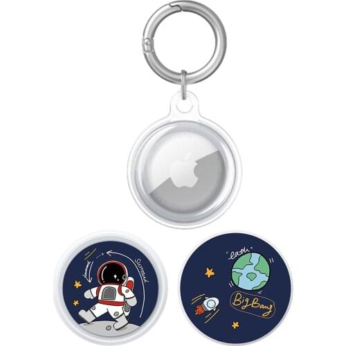 1 Set Astronaut Cover Sticker Set For Apple Airtag Locator Tracker TPU Protective Film For Airtags Screen Protector Stickers