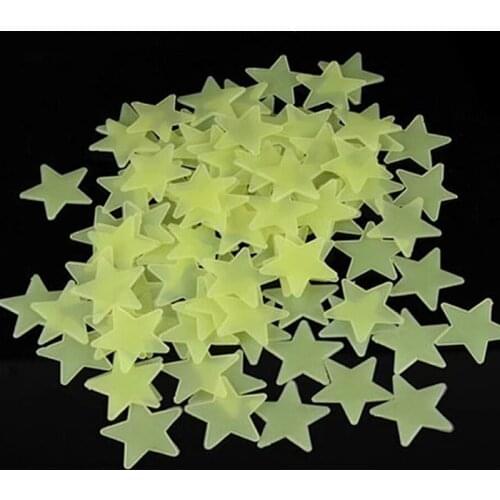 100pcs Nice Home Glow In The Dark Stars Wall Stickers Decal for Kids Baby Rooms Sticker Home Wall Decor