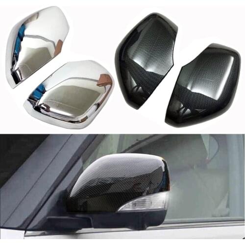 2Pcs ABS Chromed Side Door Rearview Mirror Cover Trims Car Accessories For NIssan Patrol Armada Y62 Accessories 2017 2018 2019