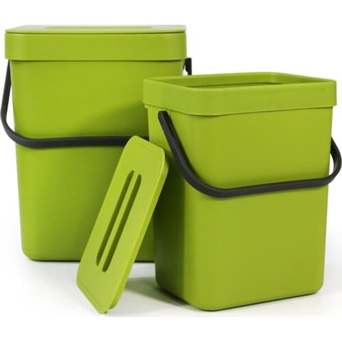 2PCS Kitchen Trash Can Kitchen Waste Bin Wall Mounted Dustbin Zero Waste Garbage Bin Kitchen Hanging Trash Bin Cabinet Door