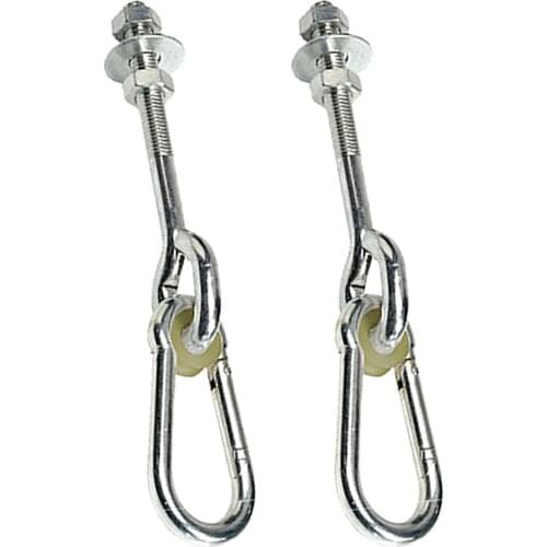 2xSwing Thread Hook Playset Playground Yoga Seat Safety Locking Ceiling Mount 150mm