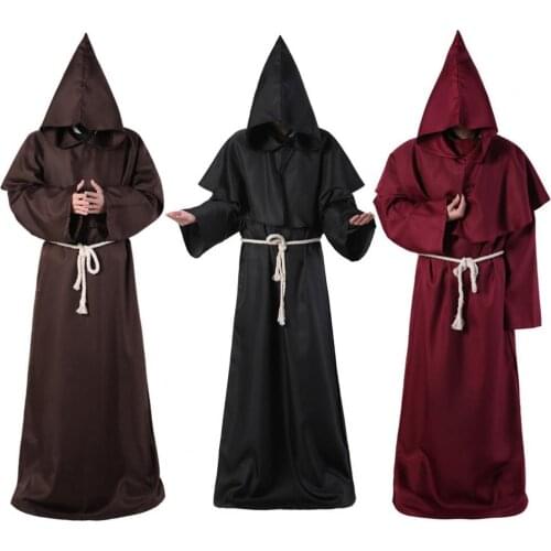 3Pcs/Set Unisex Cape Oversized Hooded Unisex Cape Long Sleeve Cloak Floor-Length Halloween Cape Cosplay Costume