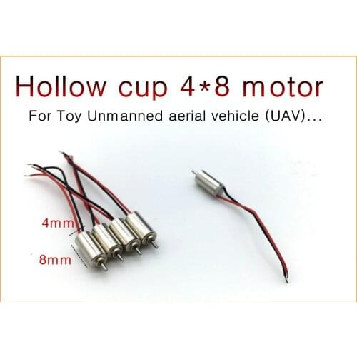 5X DC MOTOR Hollow cup motor 4*8 motor drive with line Toy Unmanned aerial vehicle (UAV ) motor