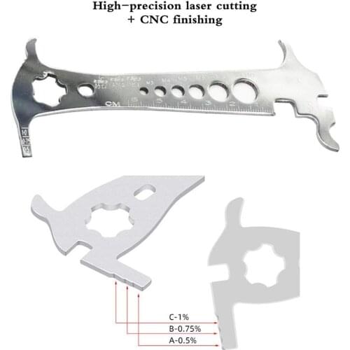 6 In1 Bicycle Chain Checker Tool Portable Chain Wear Indicator Bike Accessory For Bike Chain checker Tool Wear Gauge Calipers