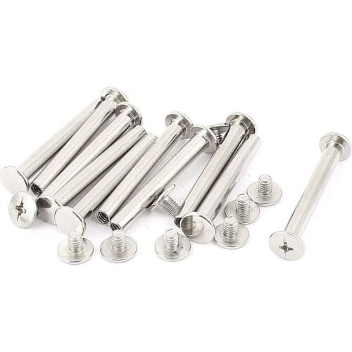 Scrapbook Photo Albums M5x40mm Nickel Plated Binding Screw Post 10pcs