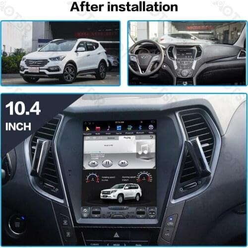 Aotsr Tesla style Android 7.1 Car GPS Navigation No DVD Player For HYUNDAI Santa Fe IX45 2013-2018 Stereo Unit Multimedia Satnav