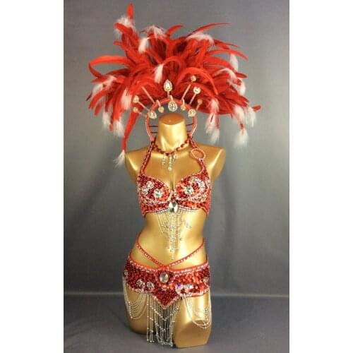 Free shipping HOT SALE!!! parade 2015 Sexy Samba Rio Carnival Costume Feather Headdress