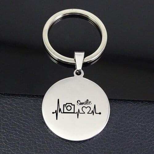 Smile Keychain Personality Letter Stainless Steel Keychains Jewelry Factory Price for Drop Shipping YP7373