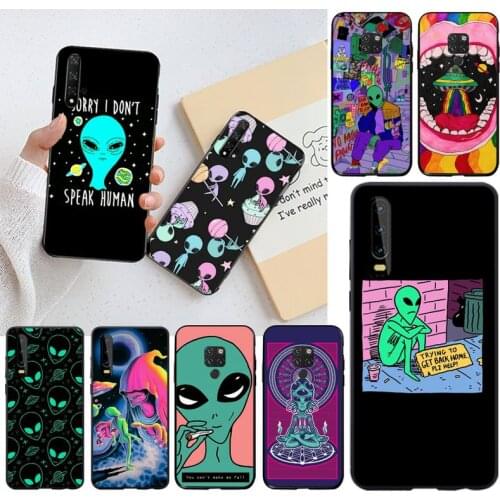 Cartoon alien space Phone Case for Huawei P40 P30 P20 lite Pro Mate 30 20 Pro P Smart 2020 prime