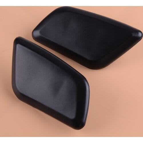 DWCX 1Pair Black Plastic Car Front Headlight Washer Spray Nozzle Cover Cap Fit for Chrysler Sebring 2007 2008 2009 2010